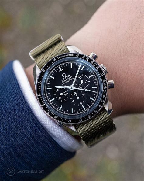 nato strap omega speedmaster|Omega Speedmaster NATO strap size.